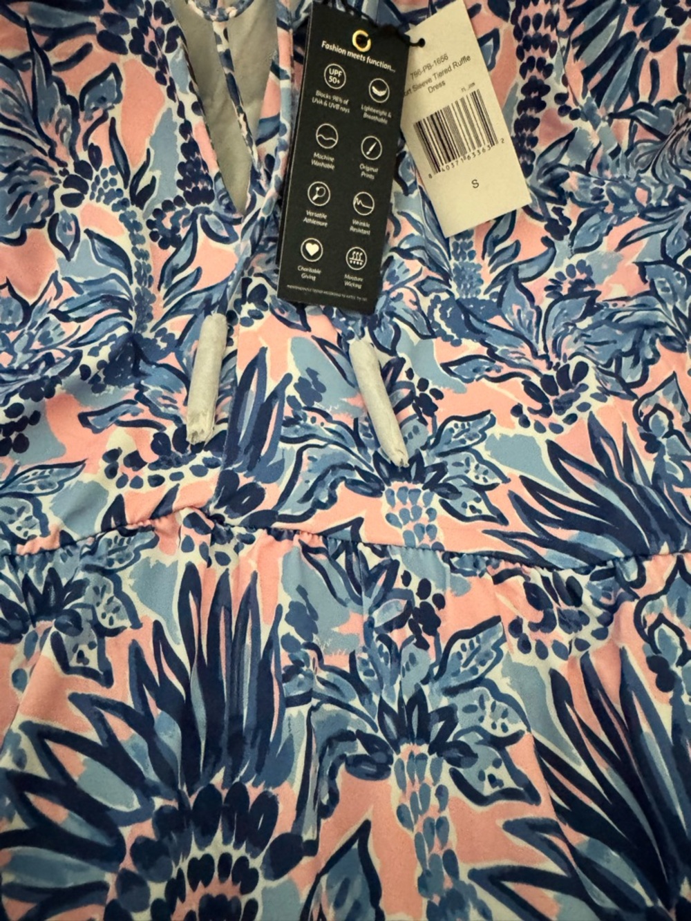 Palm Beach Short Sleeve Tiered Dress - Picture 5 of 9